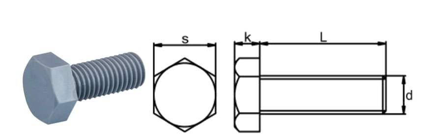 Cpvc Hexagon Head Bolt 1