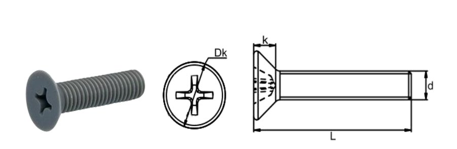 Cross Counter Sunk Head Screw 3