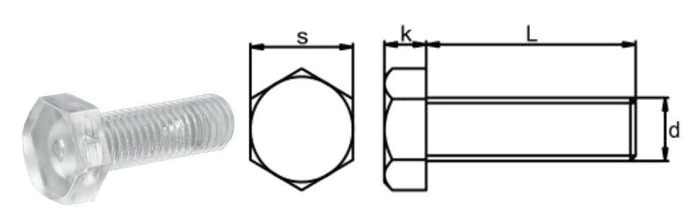 Pc Hexagon Head Bolt 1