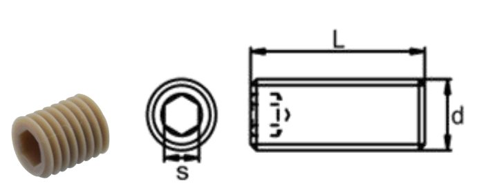 Peek Hexagon Socket Set Screw 1