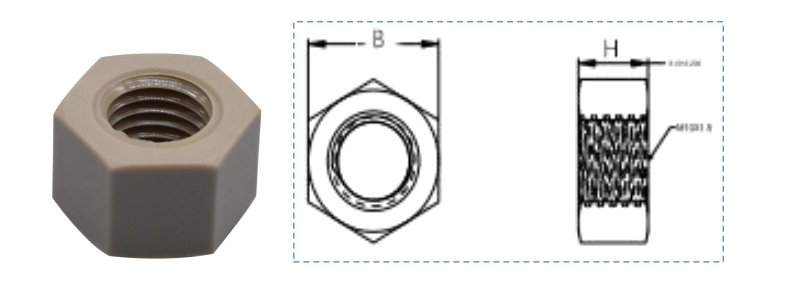 Peek Hexagonal Nut 1