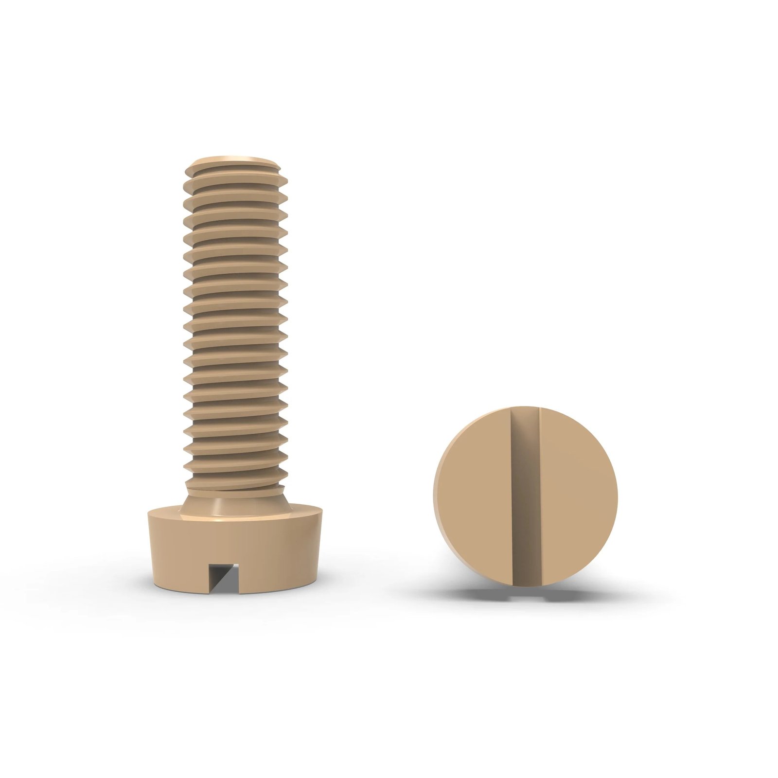 PEEK Slotted cylindrical head bolts