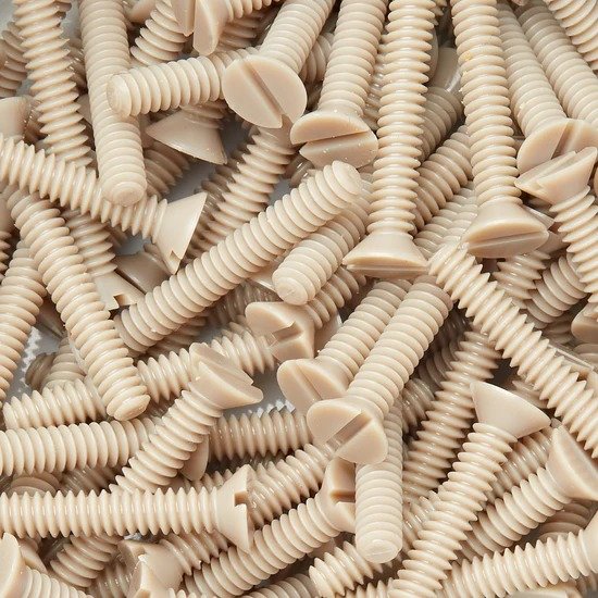 PEEK slotted countersunk bolts