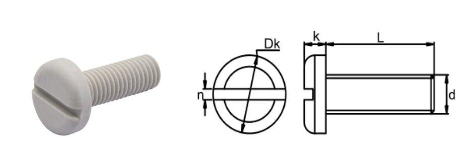 Pps Slotted Pan Head Screw 1