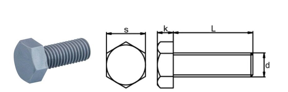 Pvc Hexagon Head Bolt 1