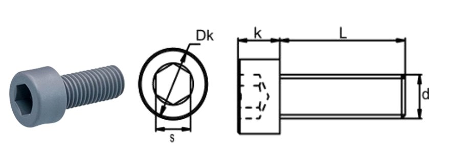 Pvc Hexagon Socket Head Screw 4