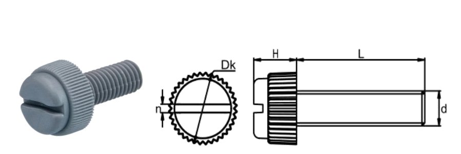 Pvc Slotted Knurled Screw 1