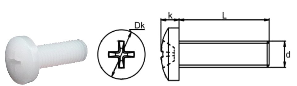 Pvdf Cross Pan Head Screw 3