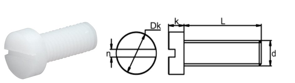 Pvdf Slotted Cheese Head Screw 1