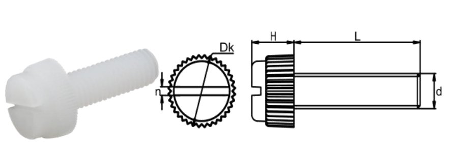 Pvdf Slottedknurledscrew 1